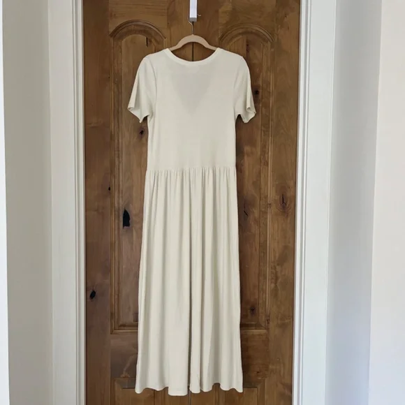 Nordstrom Treasure and Bond Button Front Rib Dress (ivory dove-large) - Picture 2 of 6